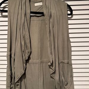 Elodie Green Drape Vest